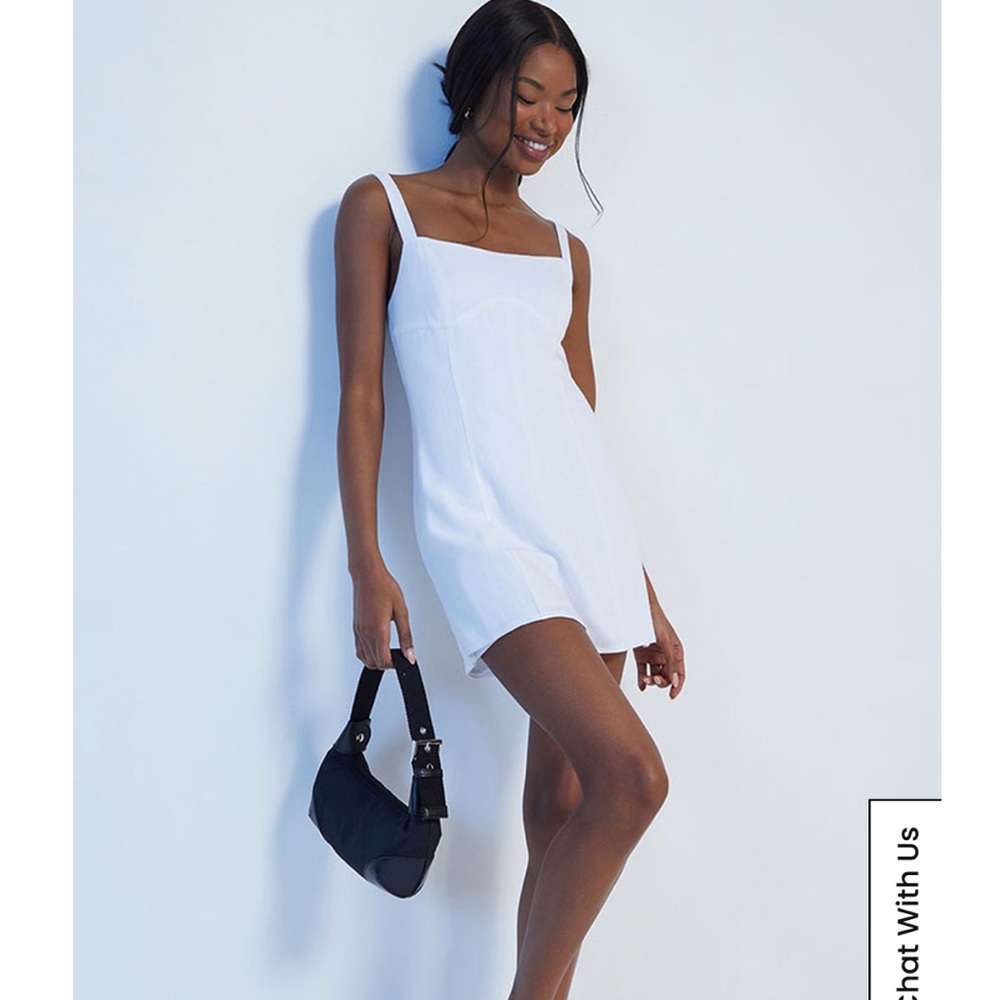 Pacsun LA Hearts Bustier Skort Romper - White